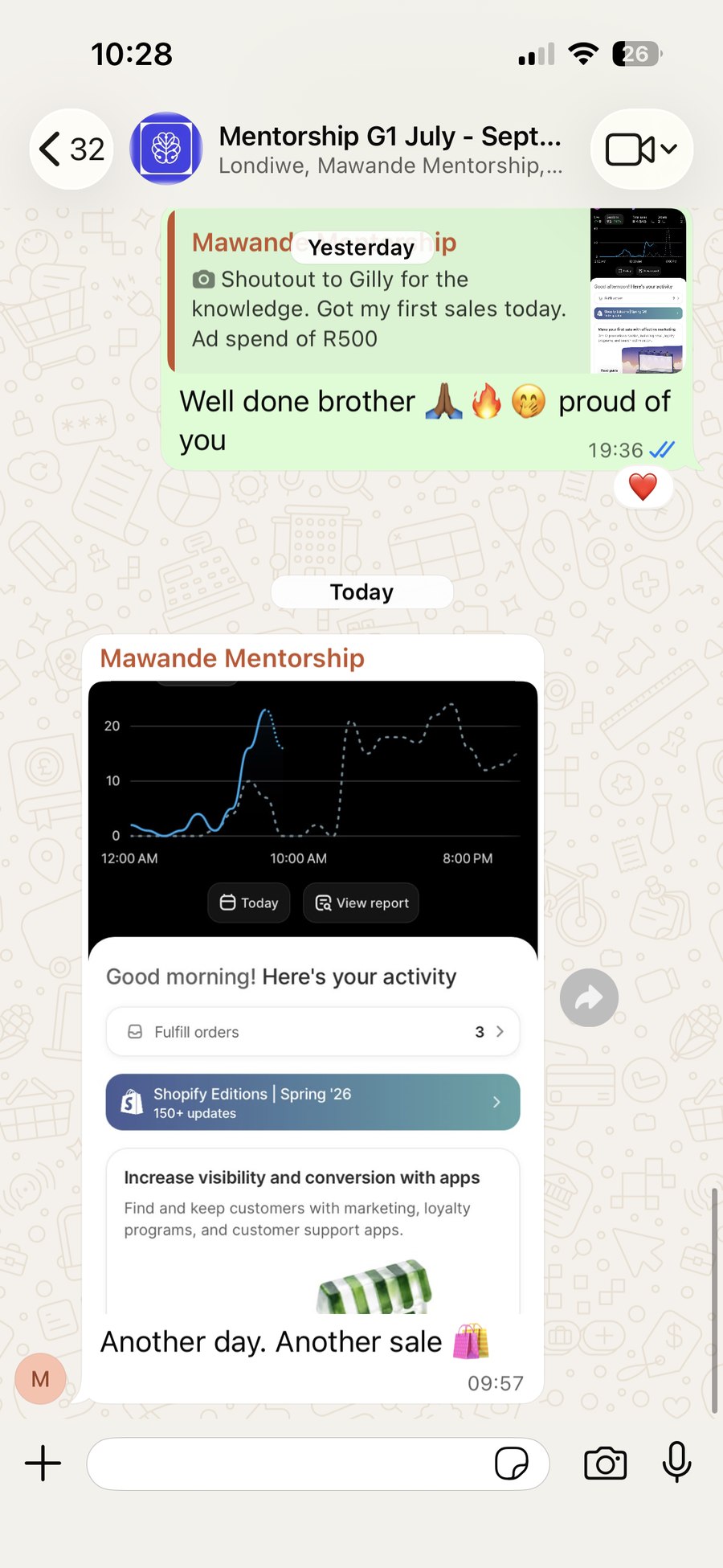 Student message